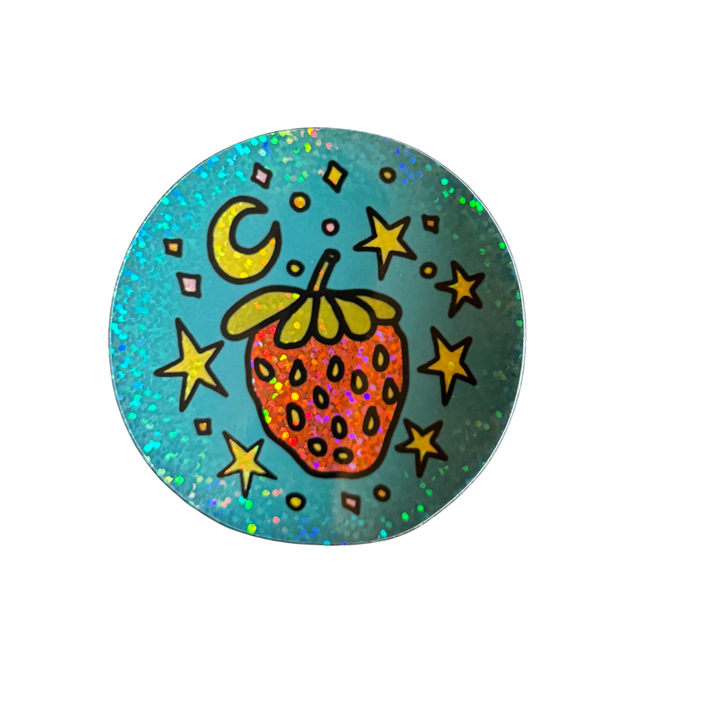 Strawberry in Space Sticker