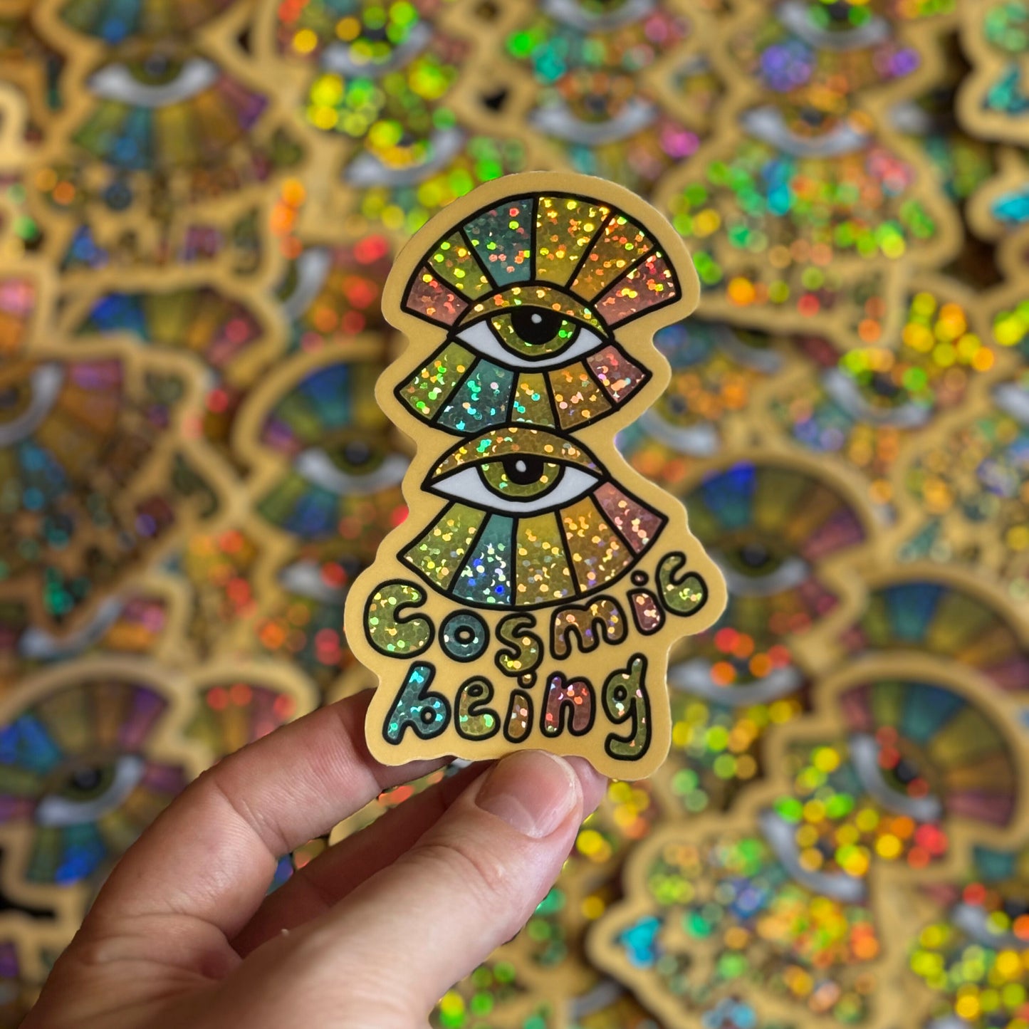 Cosmic Being Holographic Sticker