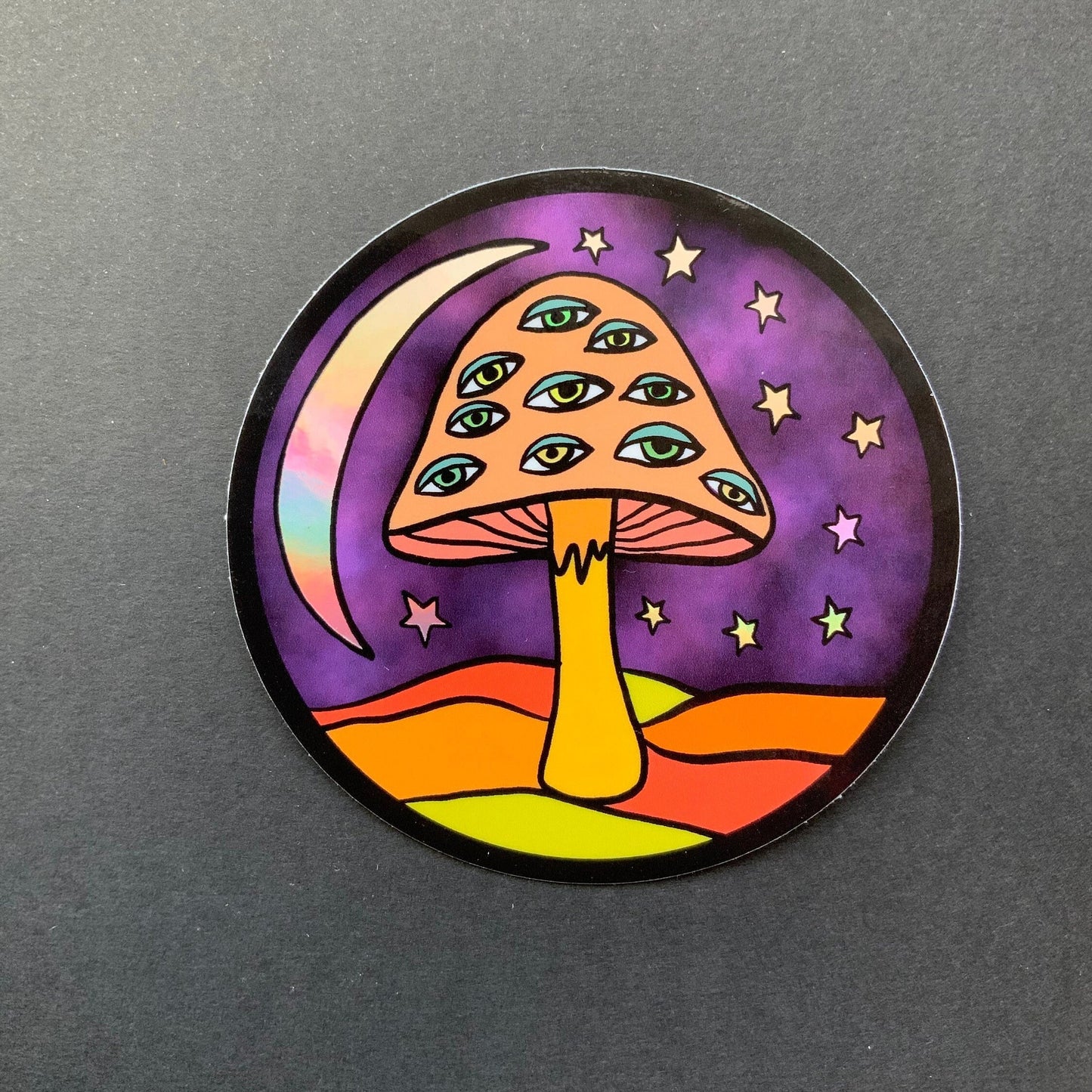 Mushroom Holographic Sticker
