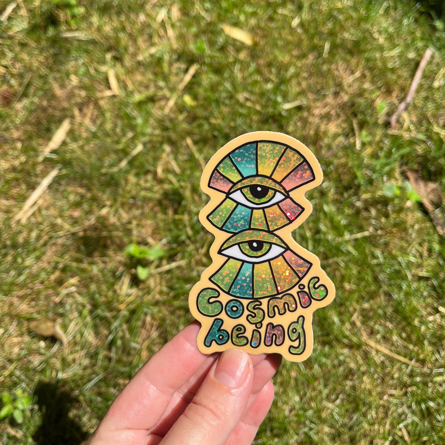 Cosmic Being Holographic Sticker