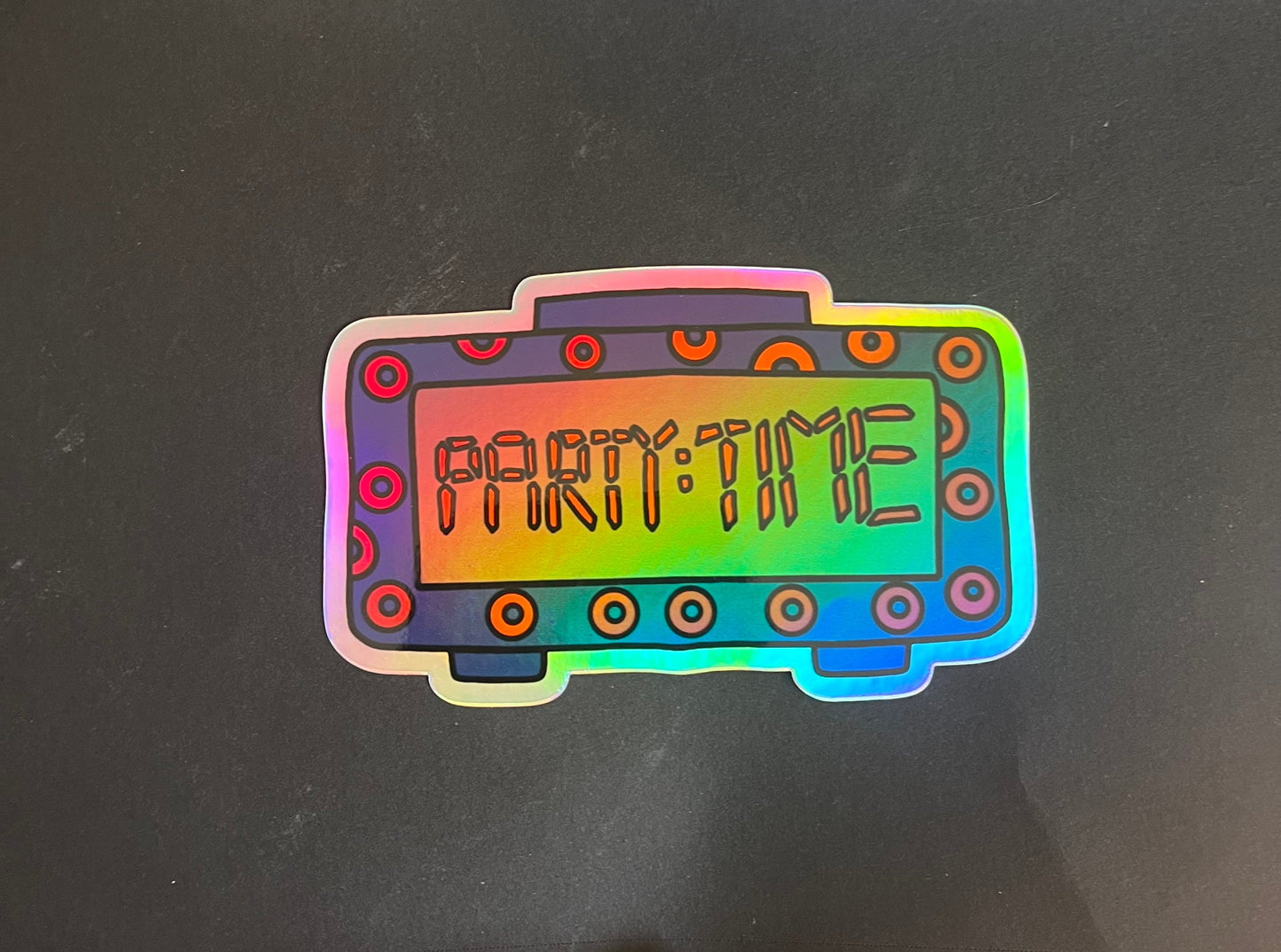 Party Time Holographic Phish Sticker