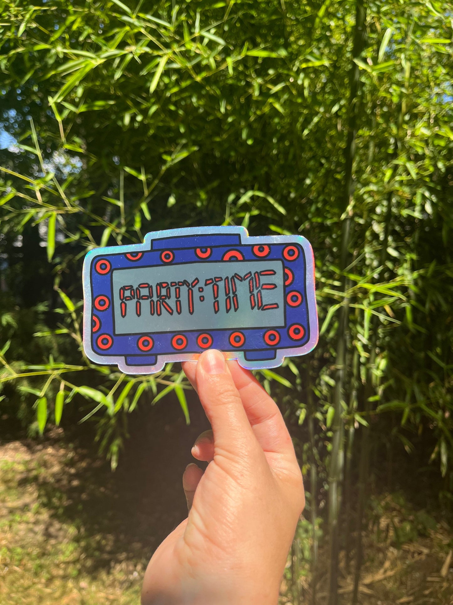 Party Time Holographic Phish Sticker