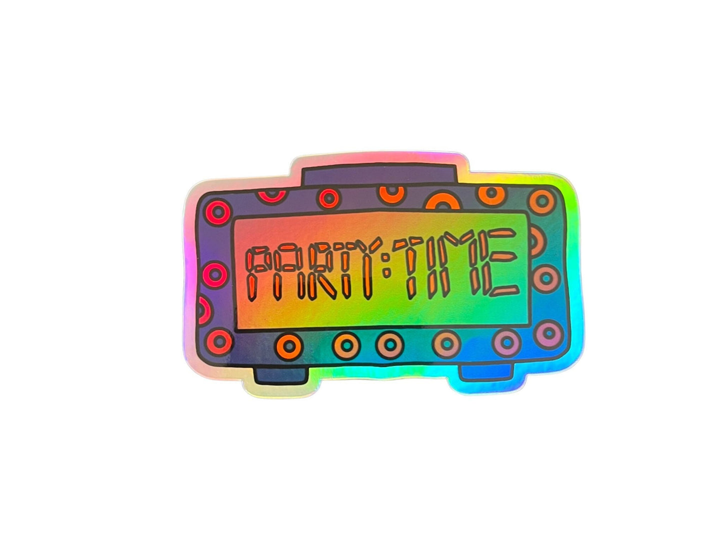 Party Time Holographic Phish Sticker