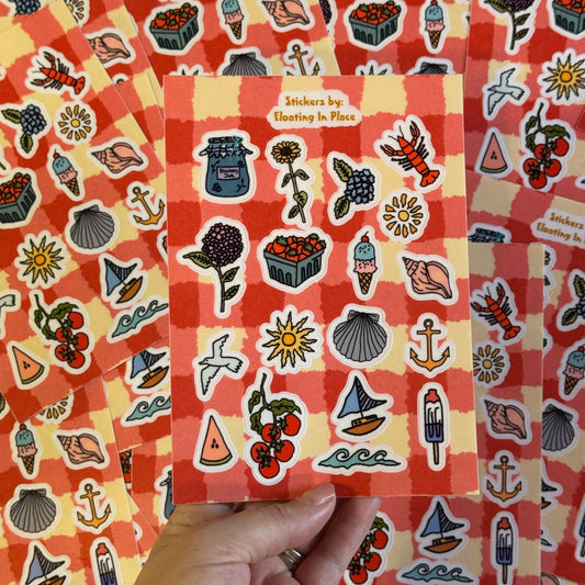 Coastal Summer Sticker Sheet