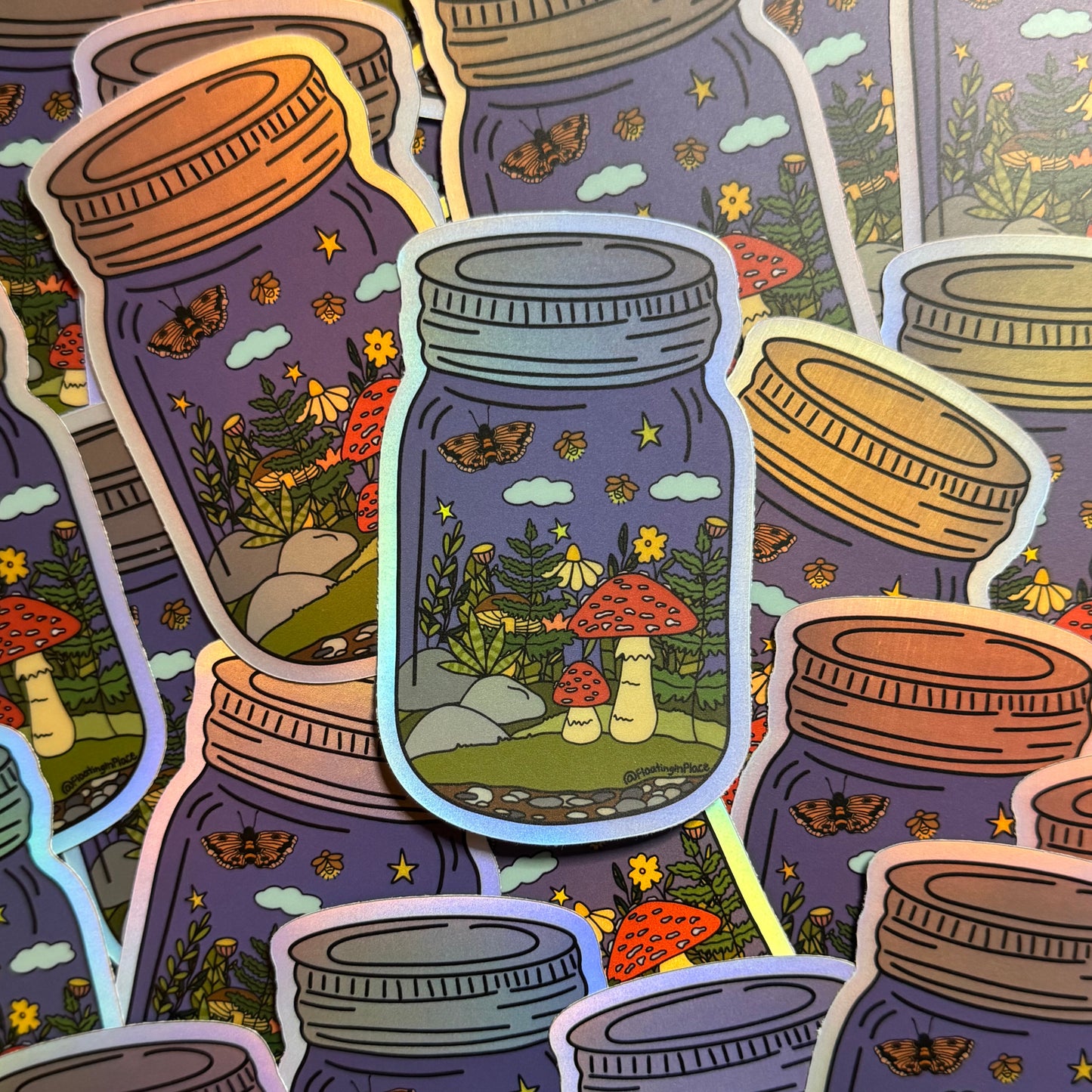Dreamy Woodland Mason Jar Sticker