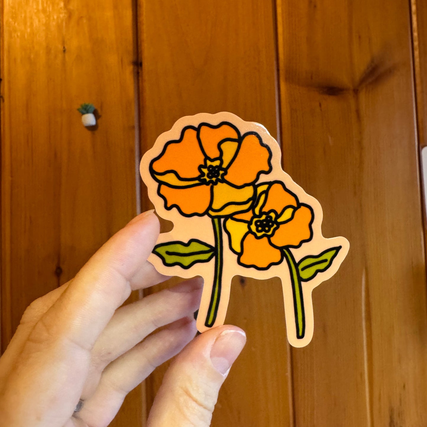 Poppy Flower Sticker