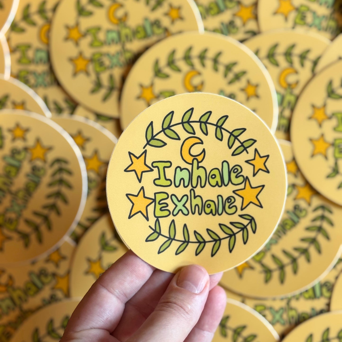 Inhale Exhale Sticker