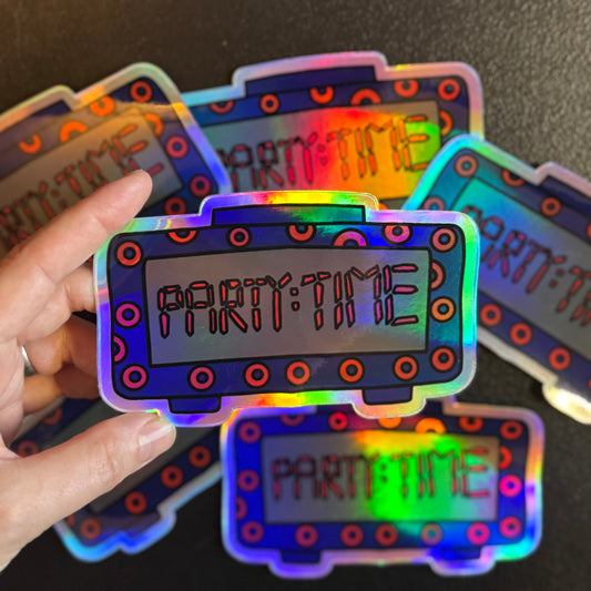 Party Time Holographic Phish Sticker