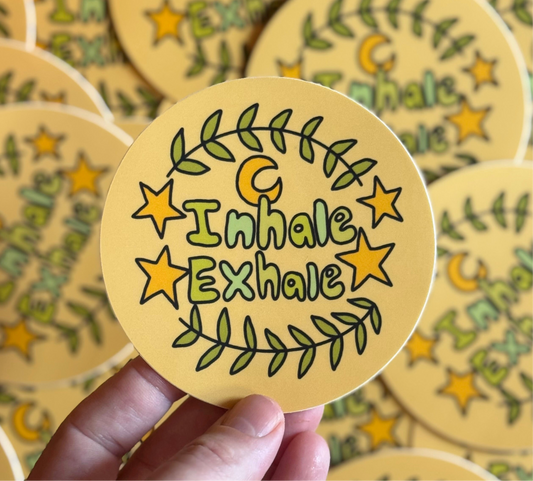 Inhale Exhale Sticker