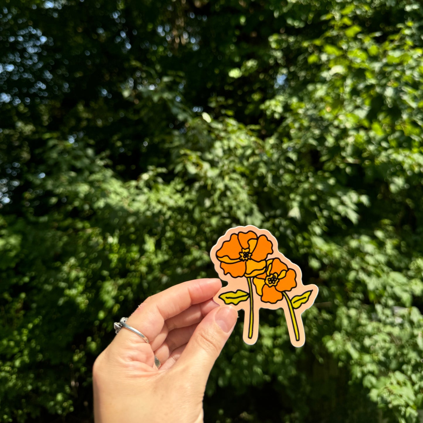Poppy Flower Sticker