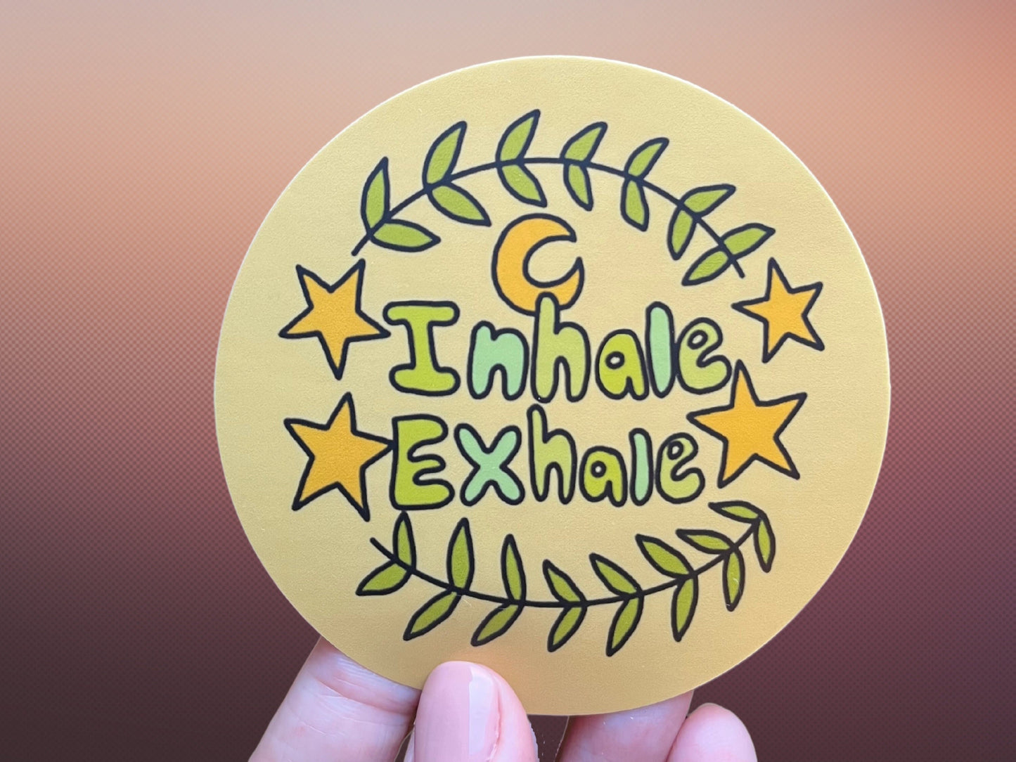 Inhale Exhale Sticker