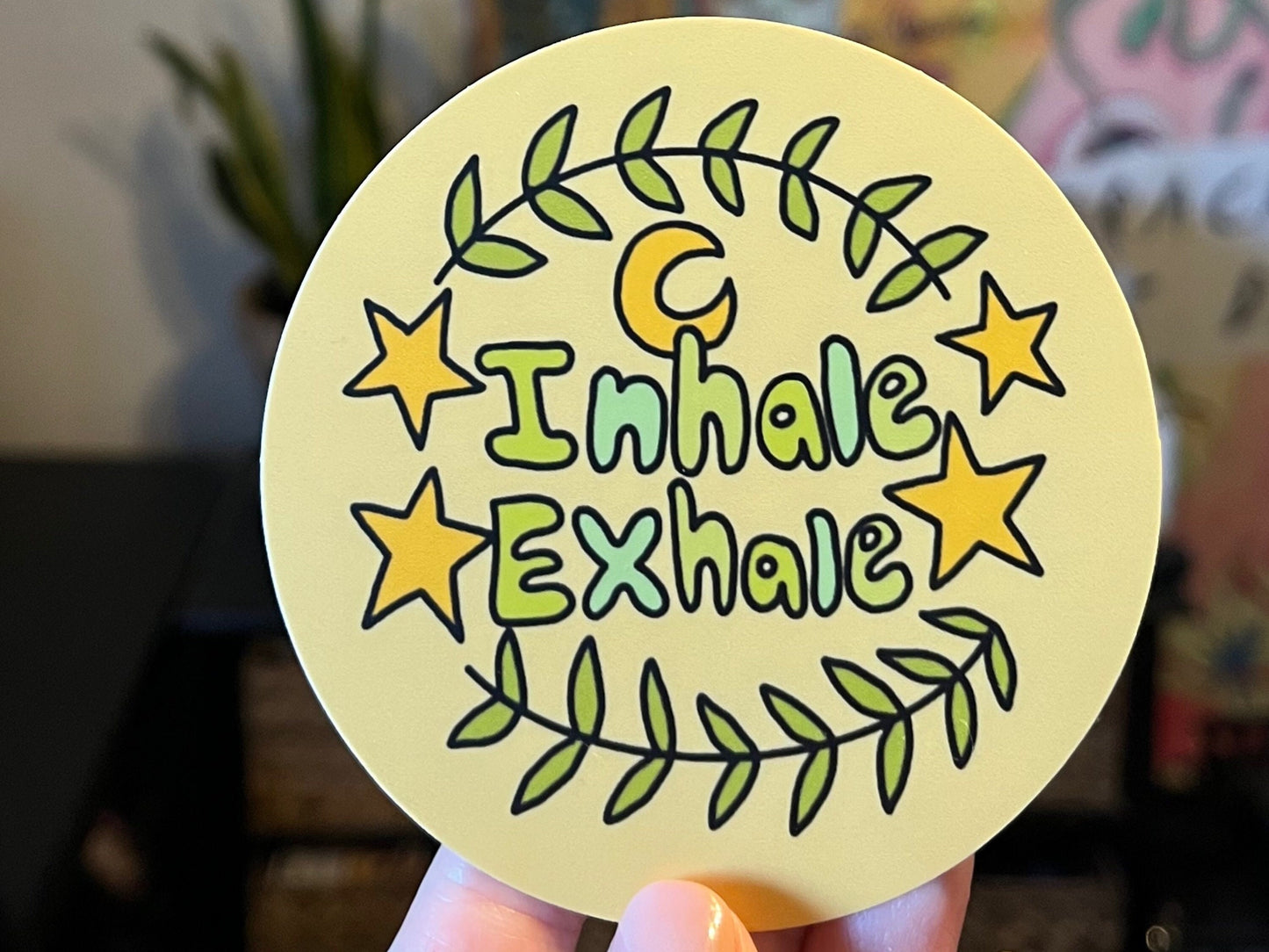 Inhale Exhale Sticker